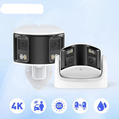 ANNKE Smart Home 180° 8MP DUO POE Dual Lens Wide View Outdoor Video POE Camera,4K AI Human Detect,8MP Security CCTV Camera