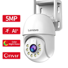 Lenovo 3MP 5MP PTZ WIFI IP Camera Audio CCTV Surveillance Smart Home Outdoor 4X Digital Zoom Color Night vision Waterproof