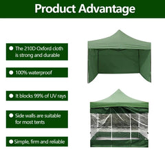 Wear Resistant with Window Foldable Outdoor Patio Sun Shelter Tent Camping Supply Tent Side Cloth Camping Tent