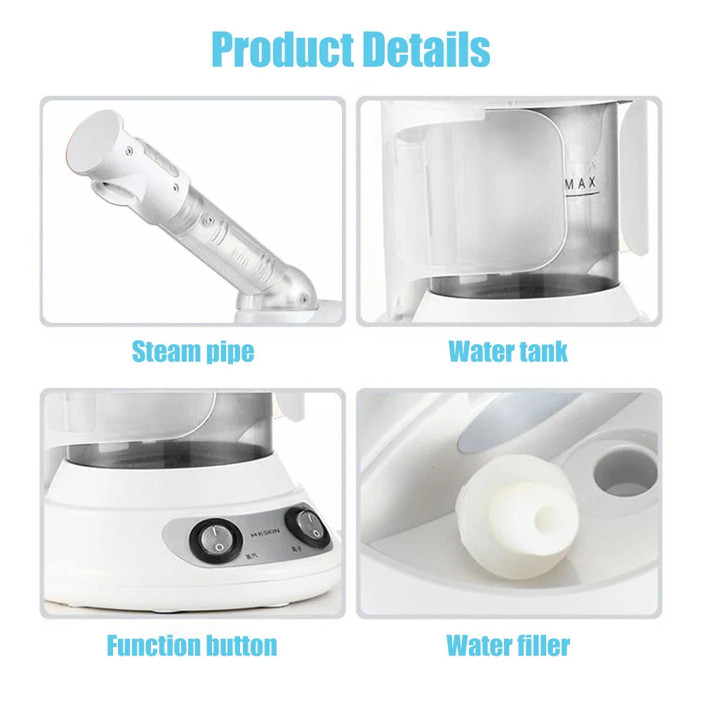 Home Use Nano Ozone Facial Vaporizer Facial Ozonium Steam Facial Steamer Air Humidifier Face Steamer Beauty Face Spa Vaporizador