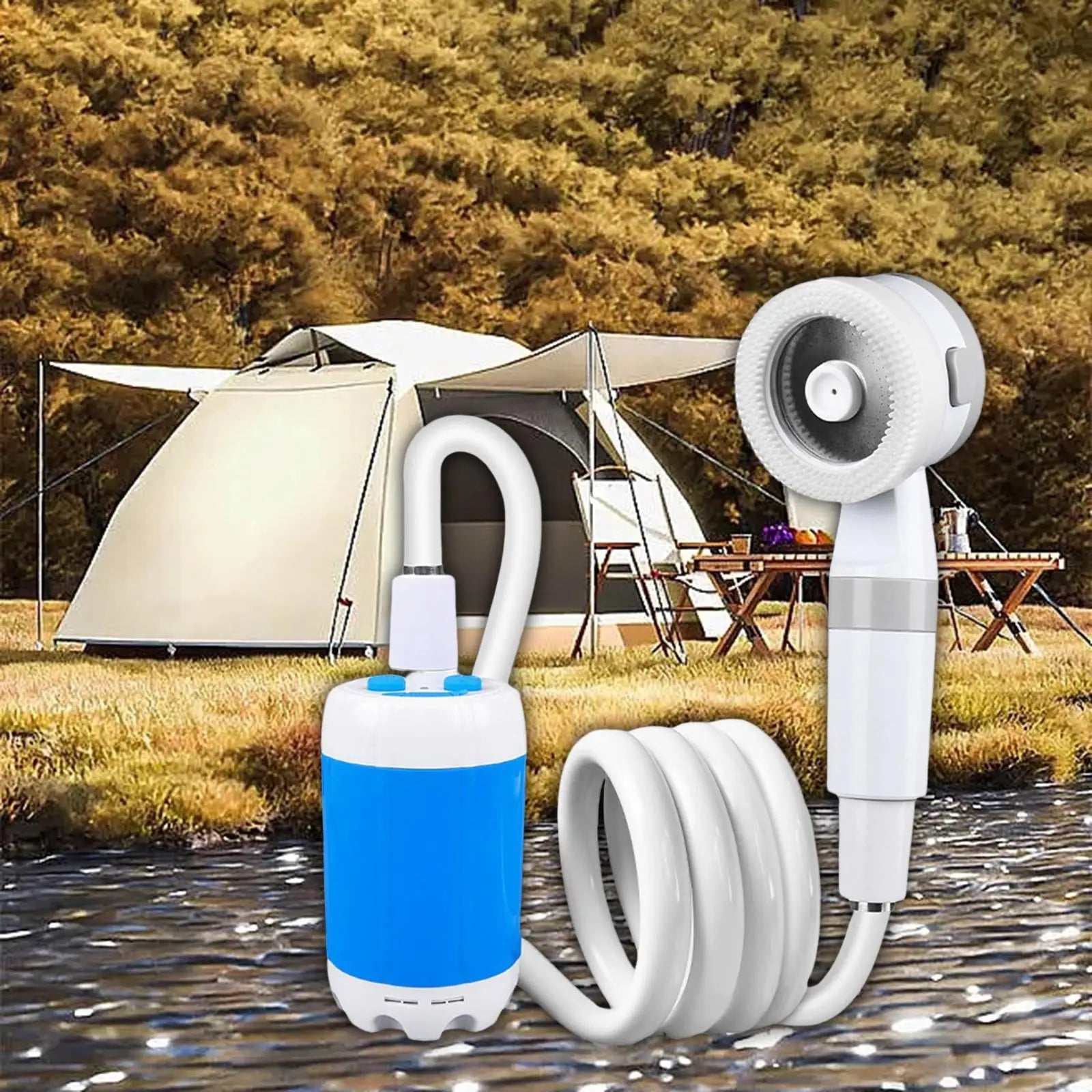 Portable Outdoor Shower Compact Handheld Shower Head Electric Shower for Travel Backpacking Hiking Plants Watering Bathing