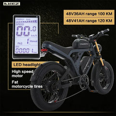 AKEZ Electric Bicycle Road High Speed Electric Sport Bike Bicycle 48V 1500W Mountain Ebike