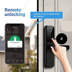 YRHAND Tuya wifi App Unlock fechadura Biometric eletronica digital Waterpoof Fingerprint IC card Smart Door Lock for Home