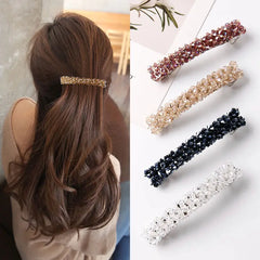 New Elegant Hairpins Crystal Rhinestone Barrettes Hair Clips For Women Girls Hair Accessories