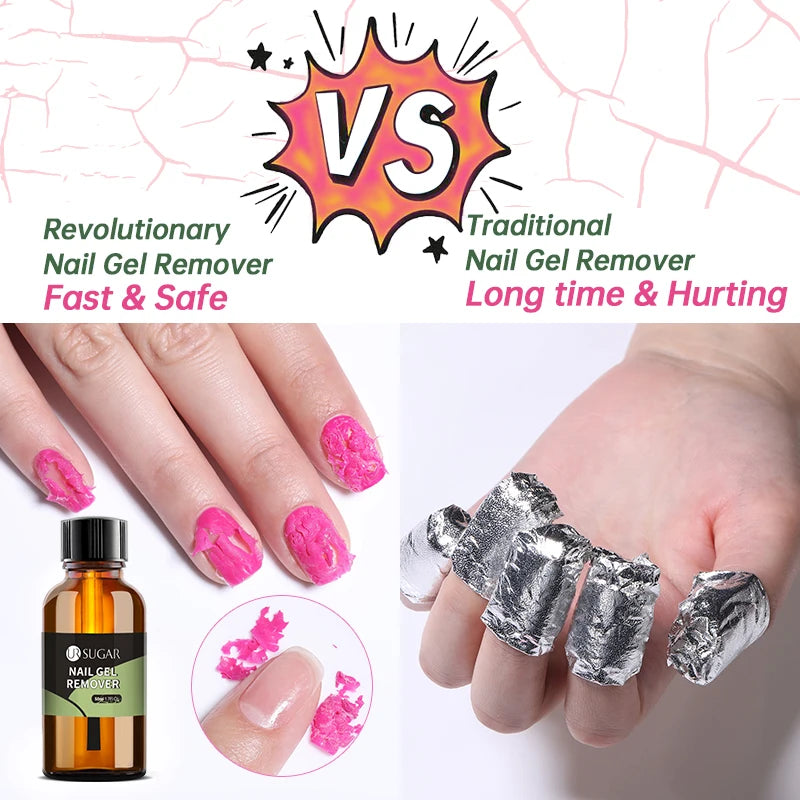 UR SUGAR 50ml Fast Remover Magic Effect Nall Gel Professional Hybrid Brust Removal Cleaner Nail Art Tool Functional Manicure Gel