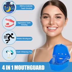 Moldable Mouth Guard for Clenching Teeth at Night Professional Mouth Night Guards for Teeth Grinding 2 Sizes Pack of 4 Upgraded