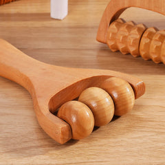 1Pc Wooden Roller Massager Neck, Shoulder and Leg Universal Hand Massager Massage Tool Foot Massager