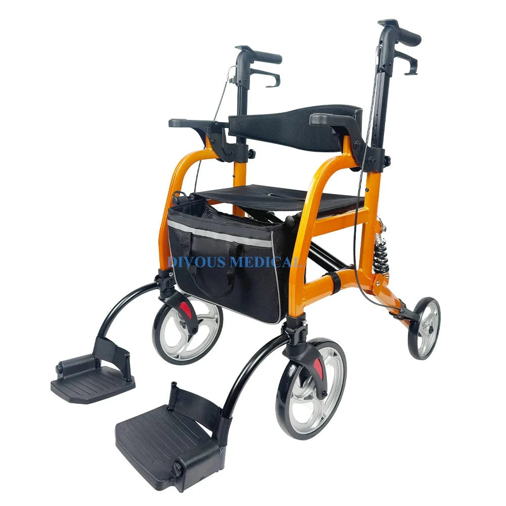 New List Mobility Aids Walking Disabled Folding Ultralight 4-wheels Walker For Adult Elderly Care Products