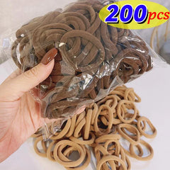 20-200pcs Basic Nylon Hair Rings Women Sweet Girls 4.5cm Simple High Elastic Hairbands Rope Ties Headbands Ponytail Holders