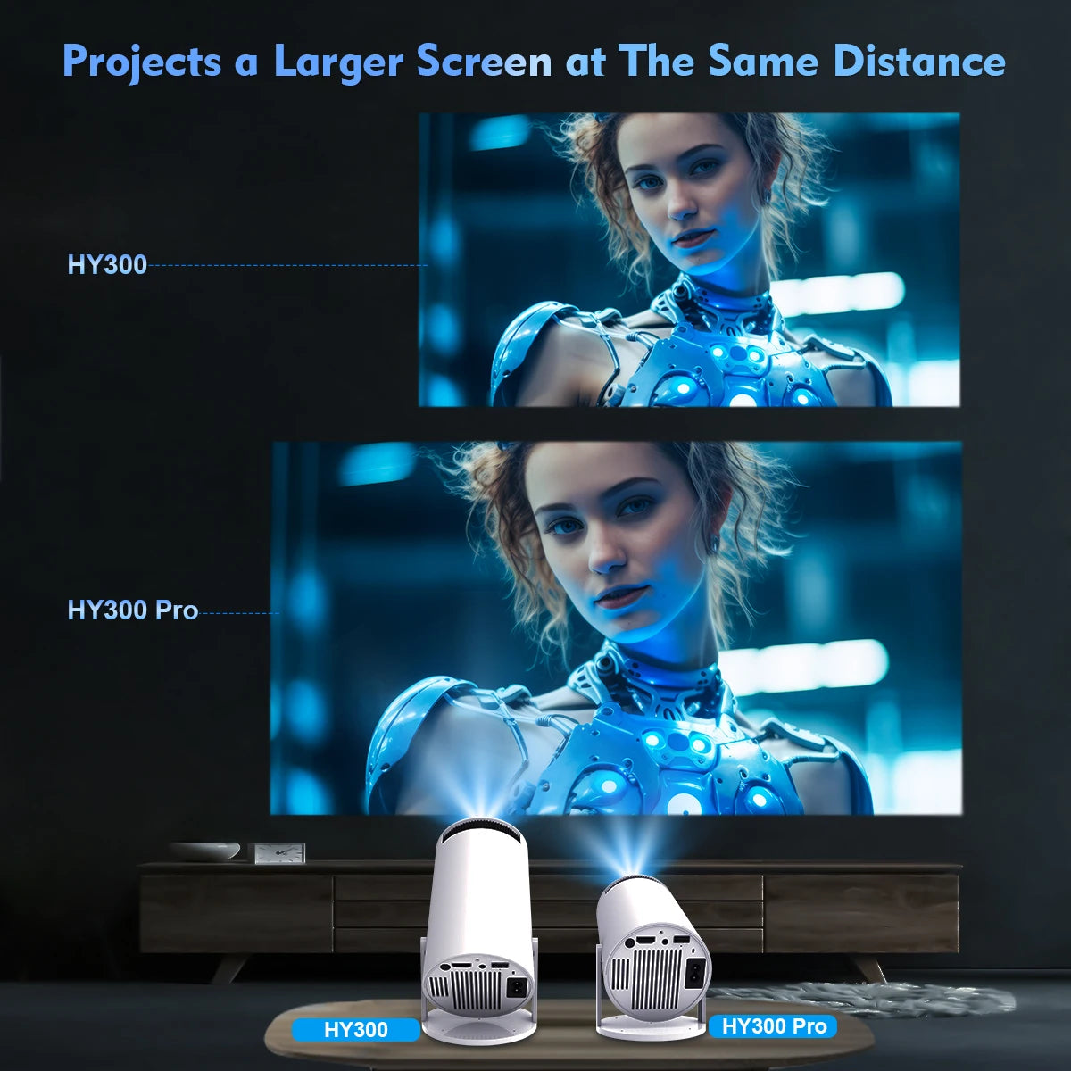 Magcubic Projector HY300 PRO 4K Android 11 Dual Wifi6 260ANSI Allwinner H713 BT5.0 1080P 1280*720P Home Cinema Outdoor Projetor