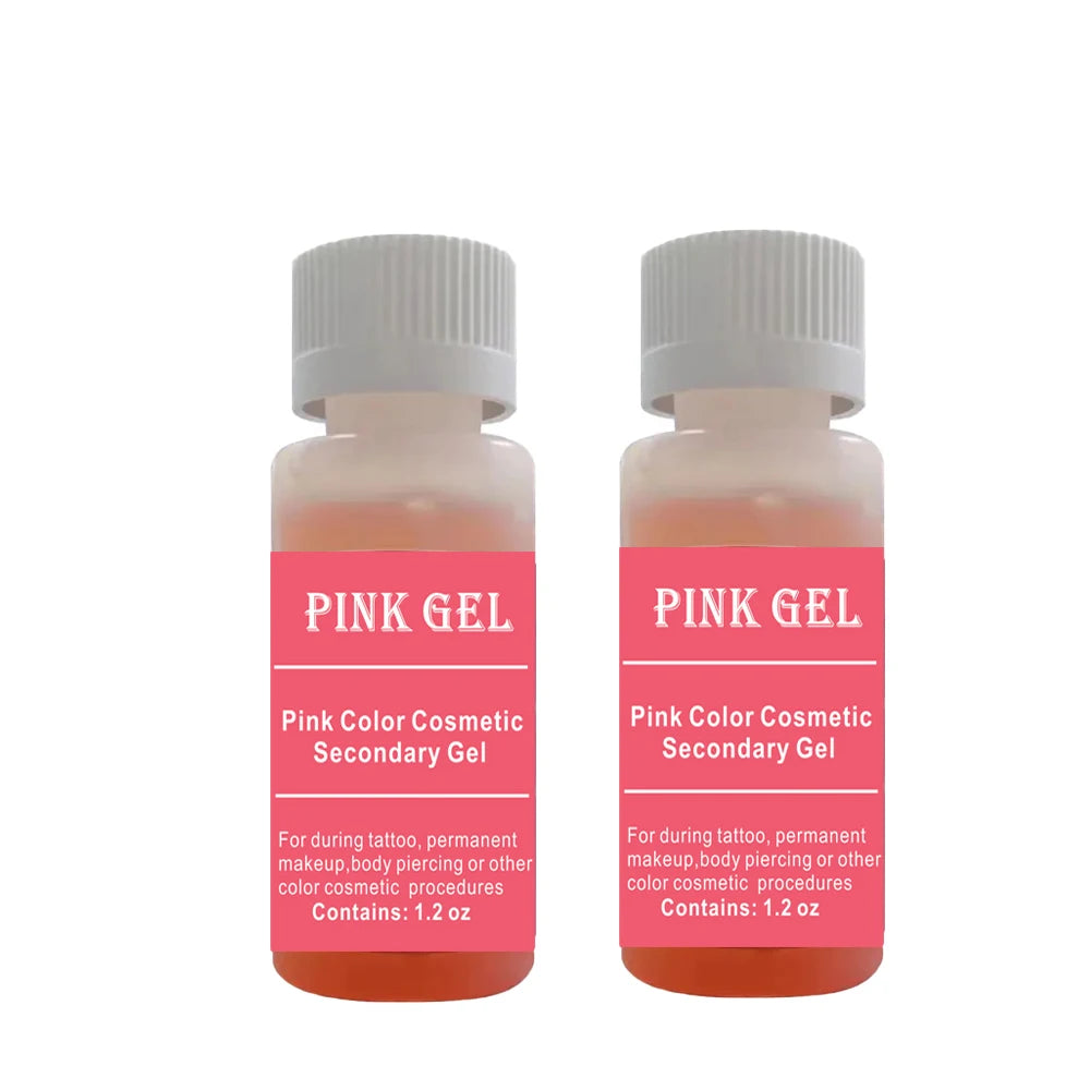 Tattoo Pink Gel for During Permanent Makeup Eyebrow Lip Cosmetic Color During Care Gel 1.2 OZ