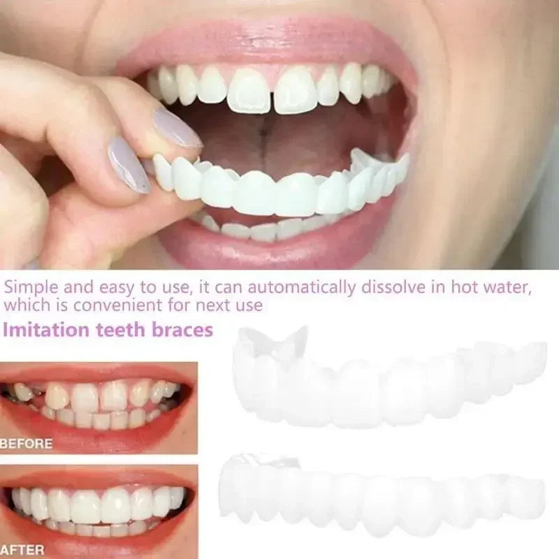 2024 Adult Adjustable Dentures Teeth Set Adjustable Snap-on Fake Teeth Portable Braces Decorate Gaps For Teeth Enhance Aesthetic