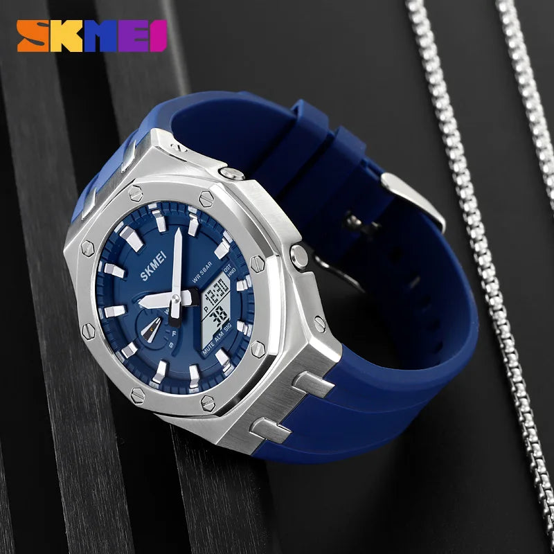 SKMEI 2243 Men's Watch Student Electronic Watch Multi functional Sports Waterproof Night Glow Electronic Watch