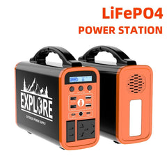 220V 400W Portable LiFePO4 Power Station 60000mAh Solar Generator USB AC DC Emergency External Spare Battery For Outdoor Camping