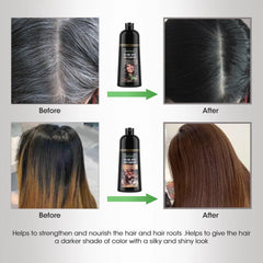 500ml Organic Natural Fast Hair Dye Black Shampoo Plant Essence Black Hair Color Dye Shampoo For Cover Gray White Hair