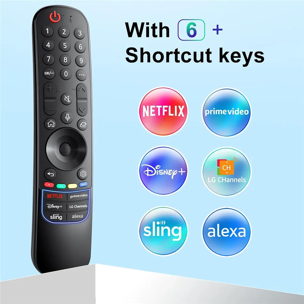 Replacement Voice Magic Remote Control for LG Smart TV 2021-2023 with Pointer Flying Mouse with Netflix/Prime Video/Sling/Alexa