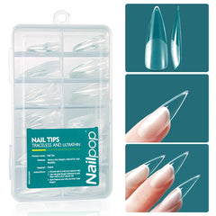 Nailpop 120pcs Acrylic Nails Fake Capsule Short Almond Coffin Square Artificial Nail Extension Soft Gel Tips Accessories Tools