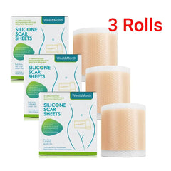 3pcs Silicone Scar Cure Patch Nude Scar Removal Tape 3 Roll Painless Section Keloid Surgery Scars Soft For C-Section Keloids