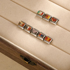 Top New Original Daisy Glaze Madrid Mom Roma Paris Italian Charm Fit 9mm Bracelet Stainless Steel Jewelry Making DJ276