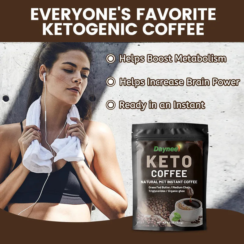 Keto Coffee Refreshing Low Calorie Appetite Suppression Instant Refreshing Keep Staying Focused Black