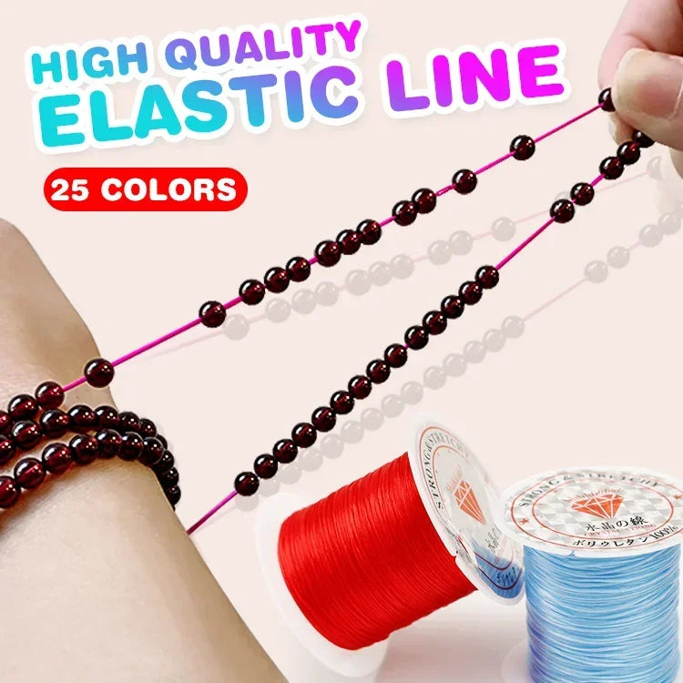 10M/Roll Strong Elastic Crystal Beading Cord 1mm for Bracelets Stretch Thread String Necklace DIY Jewelry Making Cords Line