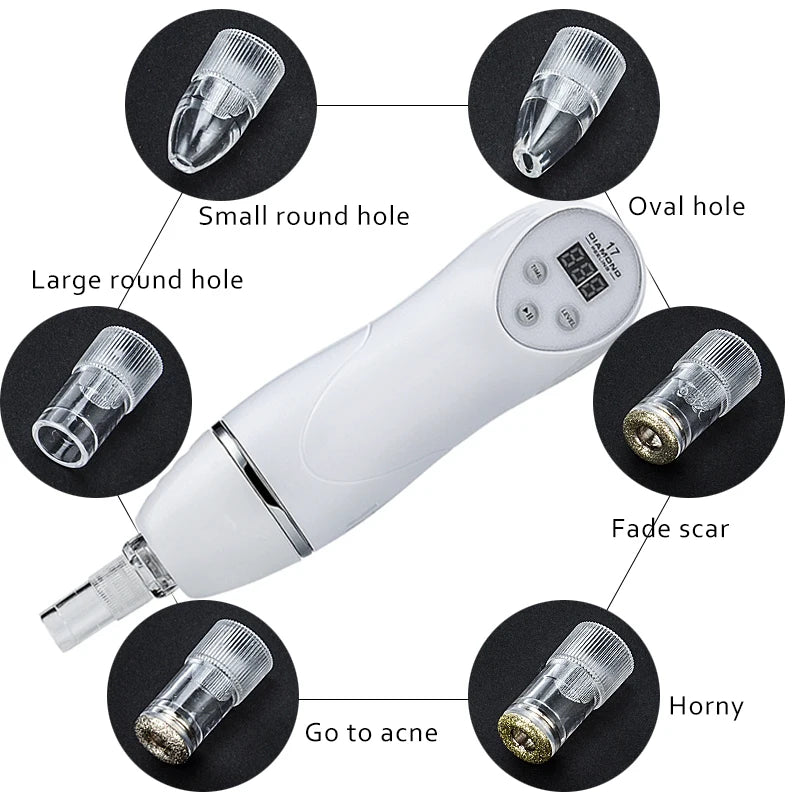 Micro Acne Remover Vacuum Massage Acne Removal Facial Smoothing Cleansing Skincare Drinding Diamond Pen  home beauty equipment