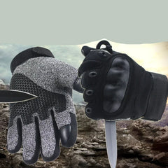 Level 5 Cutting and Stabbing Prevention Tactics Gloves Outdoor All Fingered Male Special Forces Fighter, Self Defense, Riding an