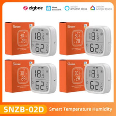 SONOFF SNZB-02/02D/02P Temperature Humidity Sensor Zigbee Monitor Smart Home Automation Kits Support EWeLink Alexa Google IFTTT