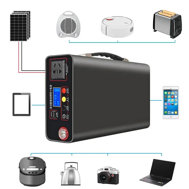 New Power Station 220V300WOutdoor Power Bank90000mah Portable  Home Camping Lifepo4 Electric System Rechargeable Generator