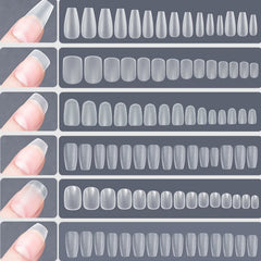 120pcs/bag Matte Press On Nail Tips Soft Full Cover False Nails Oval Almond Sculpted Fake Nail