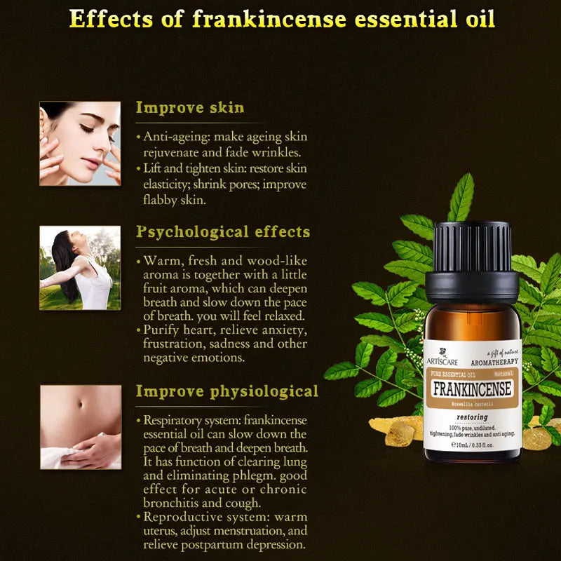 Natural Frankincense Essential Oil 10ml for Moisturizing Skin Care Aromatherapy Oil