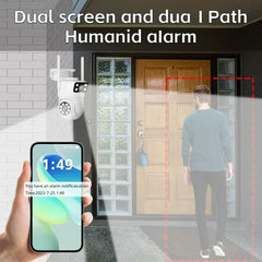 4K 8MP Dual Lens PTZ WIFI Camera Full HD Dual Screen Ai Human Auto Tracking Outdoor 4MP Security Video Surveillance Camera Tuya