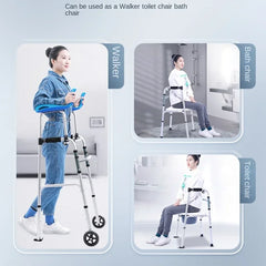 Arm Support Walking Stick with Seat, Adult Postoperative Training Walking Aids, Walking Inconvenience Anti-fall Mobility Scooter