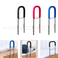 Bedside Rail Fall Prevention Mobility Aid Sturdy Standing Assist Stainless Steel Bed Support Bar Grab Bar for Adults Handicaps