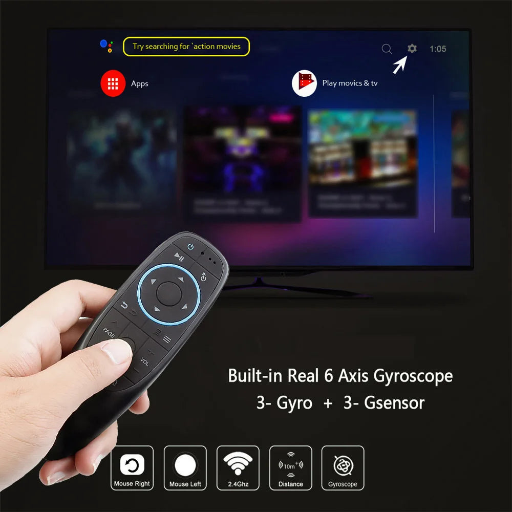 G10S G10SPRO G10BTS G10SPROBT Air Mouse Voice Remote Control 2.4G Wireless Gyroscope IR Learning for Android TV Box PC