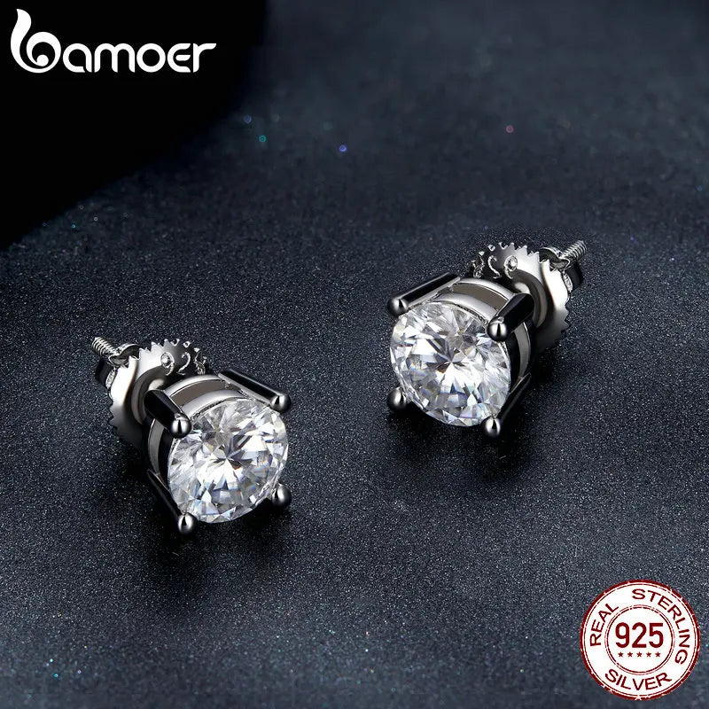 Moissanite Earrings for Women Solid 925 Sterling Silver Heart Prong 2CTW D VVS1 Lab Diamonds Sparkling Wedding Jewelry