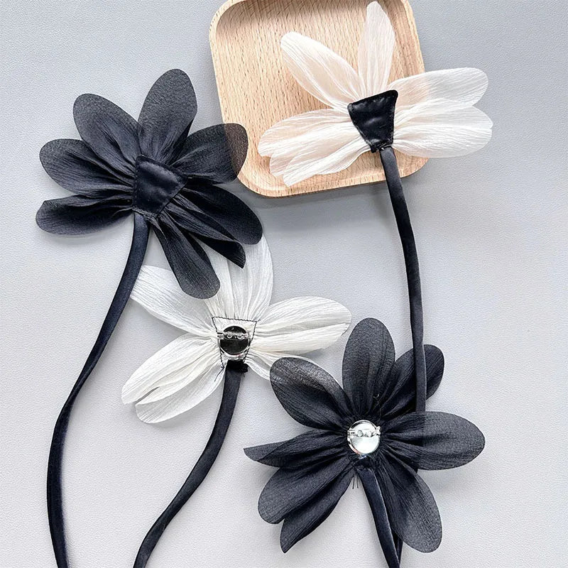 New Cloth Fabric Collar 2Pcs Flower Brooch for Women Pins Lace Flower Corsage Lapel Pins Handmade Jewelry Wedding Party Gifts