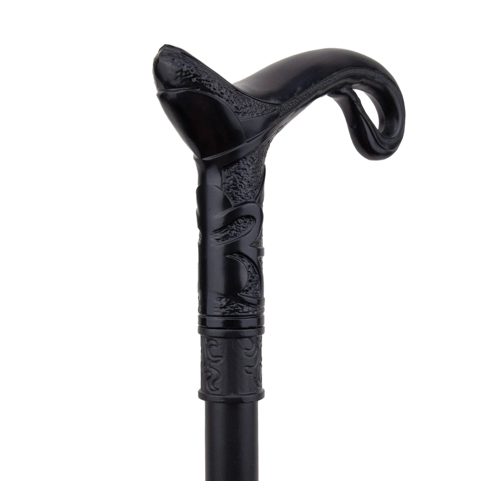 Black Luxury Curve Line Type Walking Stick with Hidden Plate Self Defense Fashion Cane Plate Cosplay Crosier Stick 93cm