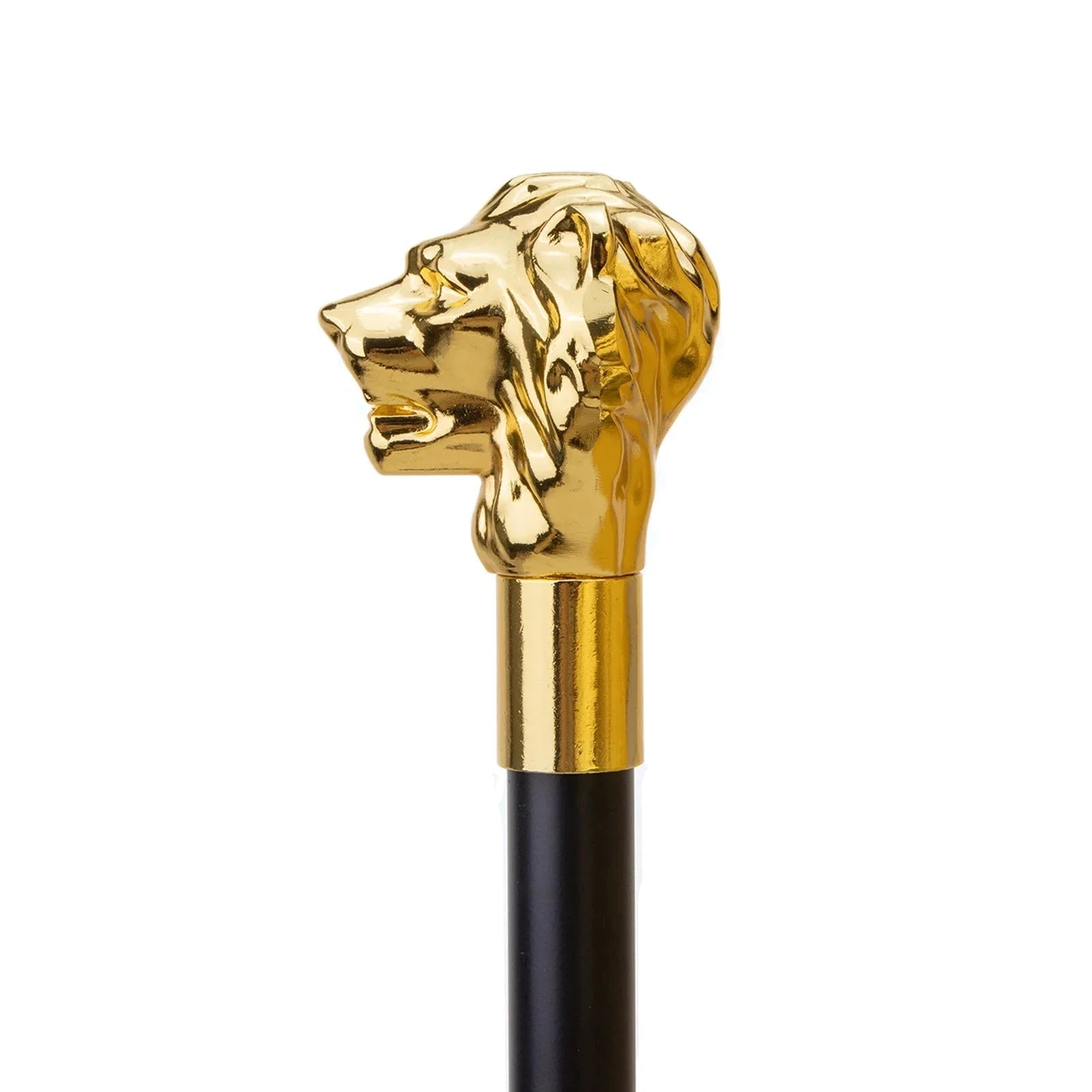 Gold Luxury Lion Head Handle Fashion Walking Stick for Party Decorative Walking Cane Elegant Crosier Knob Walking Stick 93cm