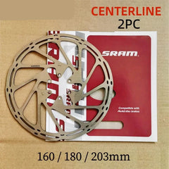 2PCS SRAM Bike Disc Brake Rotor 160 180 203mm Centerline Rotors Bicycle Hydraulic Disc Brakes Stainless Rotors Bike Brake Parts