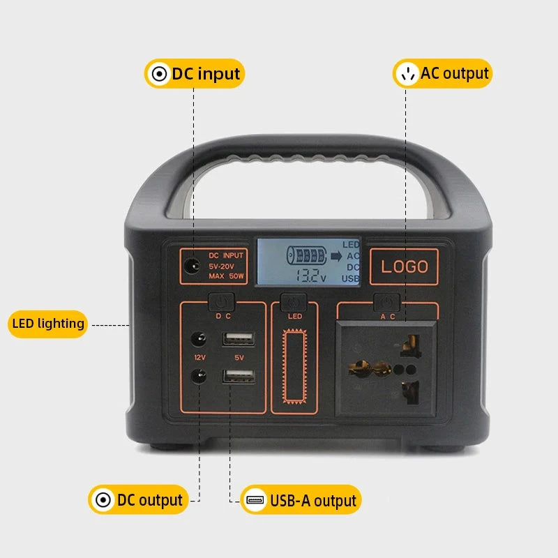 100W Portable Solar Generator Power Station 24000mAh 220V USB AC DC External Spare LiFePO4 Battery Powerbank for Outdoor Camping