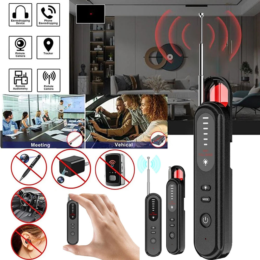 Hidden Camera Detector Professional Anti-Spy Car GPS Tracker Hidden Device Tester Prevent Stealth Shooting Security Protection