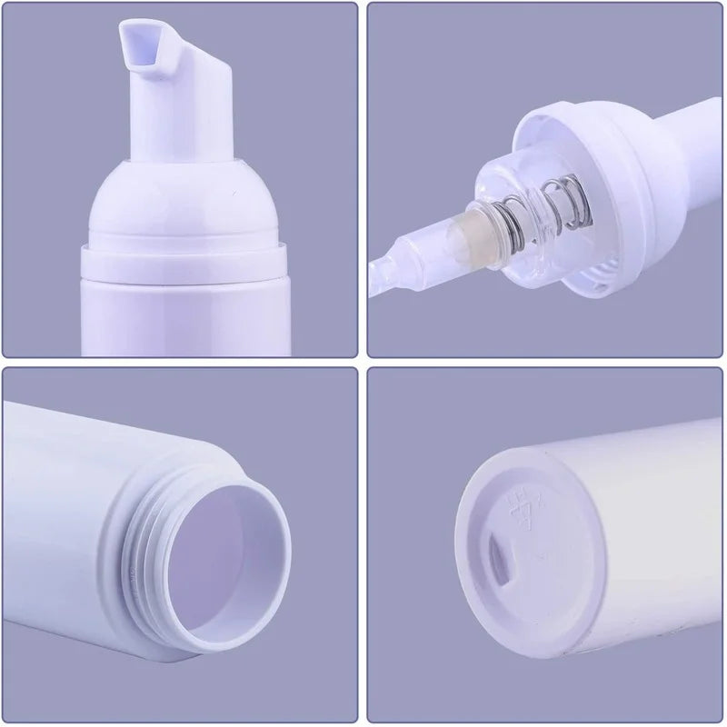 1pc Small Foam Dispenser Plastic Pump Bottles Mini Empty Soap Refillable Bottle for Travel Cleaning Cosmetics Packaging 30/60ml