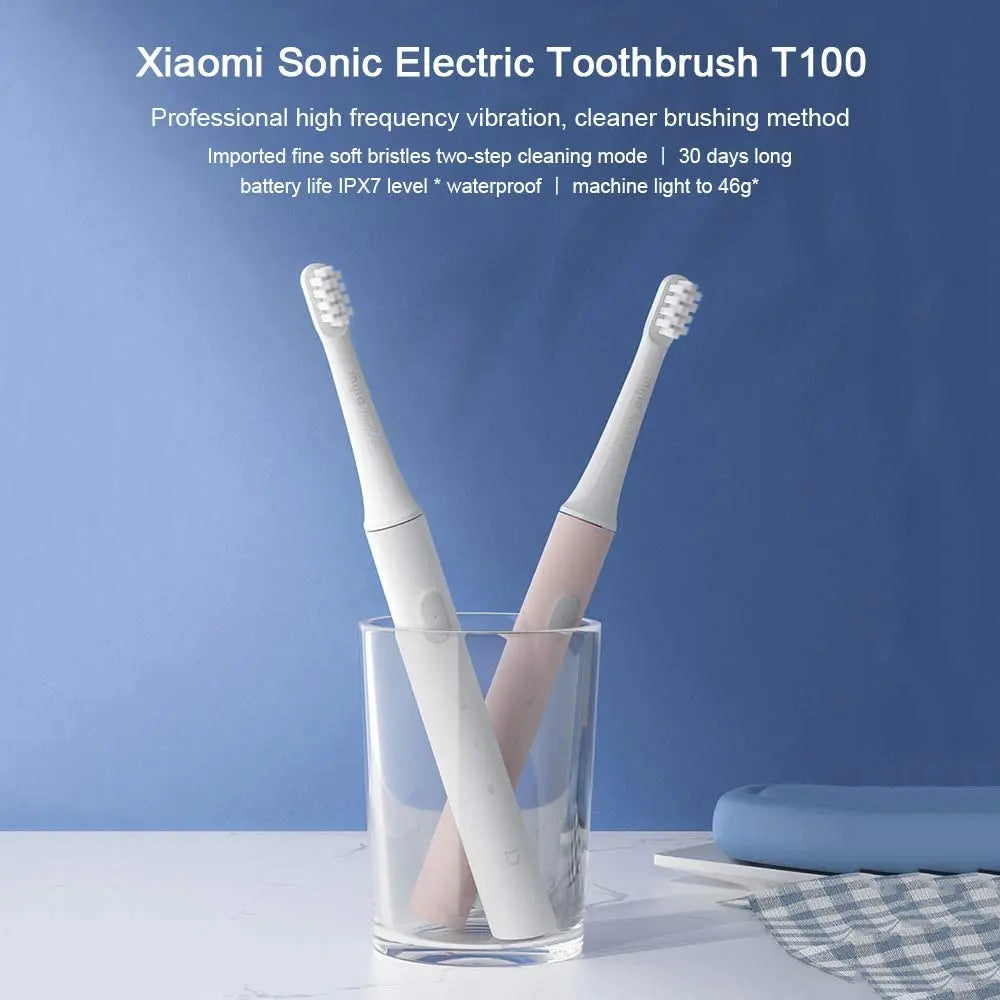 T100 Sonic Electric Toothbrush Mi Smart Tooth Brush Colorful USB Rechargeable IPX7 Waterproof For Toothbrushes head