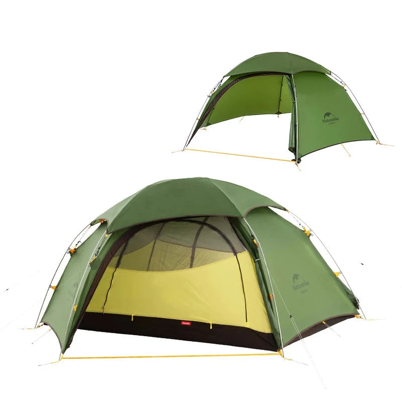 Naturehike Cloud Peak 2 Camping Tent 2-Person 20D Waterproof Ultralight Outdoor Travel Double Layer Tent 4-Season Use