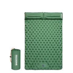 PACOONE Double Sleeping Pad Camping Mattress 2 Person Extra Thick Queen Camping Pads Tent Mattress for Adults (Foot Pump) New