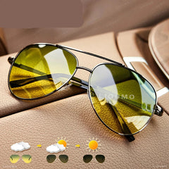 Fashion Pilot Sunglasses For Men Polarized Photochromic Day Night Driving Glasses Women Chameleon Goggles Unisex sonnenbrille