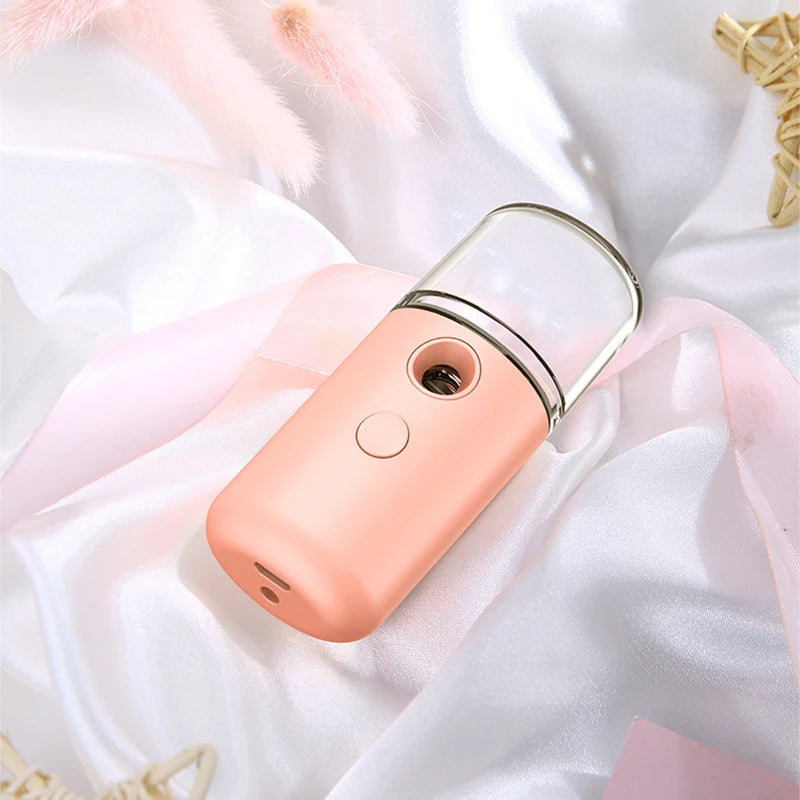 Mini USB Nano Facial Mister Handy Cool Mist Spray Machine Face Hydration Sprayer Nano Facial Moisturizing Mist Sprayer Face Care