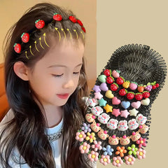 Children Y2k Star Colorful Hair Comb Broken Headband Hair Clips Bunny Cute Headdress Princess Girls Elongated Hair Accessory