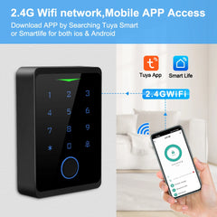 New Wifi Tuya Access Control System Automation Kits Waterproof RFID Fingerprint Keypad Electric Door Magnetic 2.4G wifi Lock